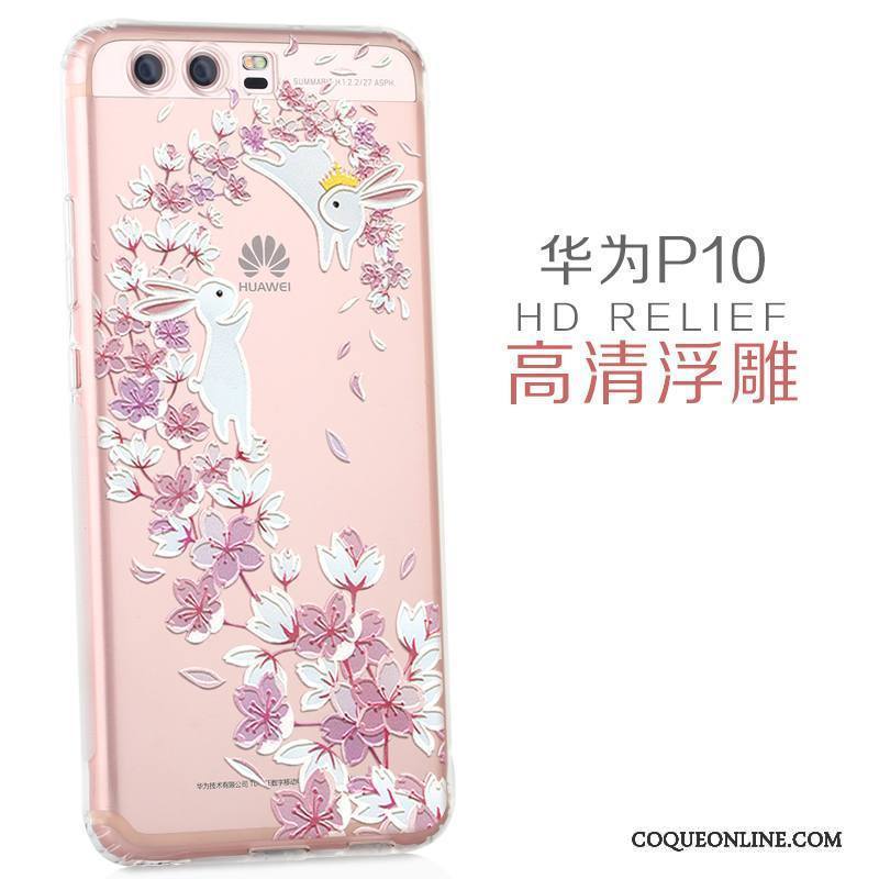 Huawei P10 Coque Transparent Protection Créatif Très Mince Dessin Animé Personnalité Étui