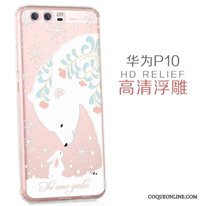 Huawei P10 Coque Transparent Protection Créatif Très Mince Dessin Animé Personnalité Étui