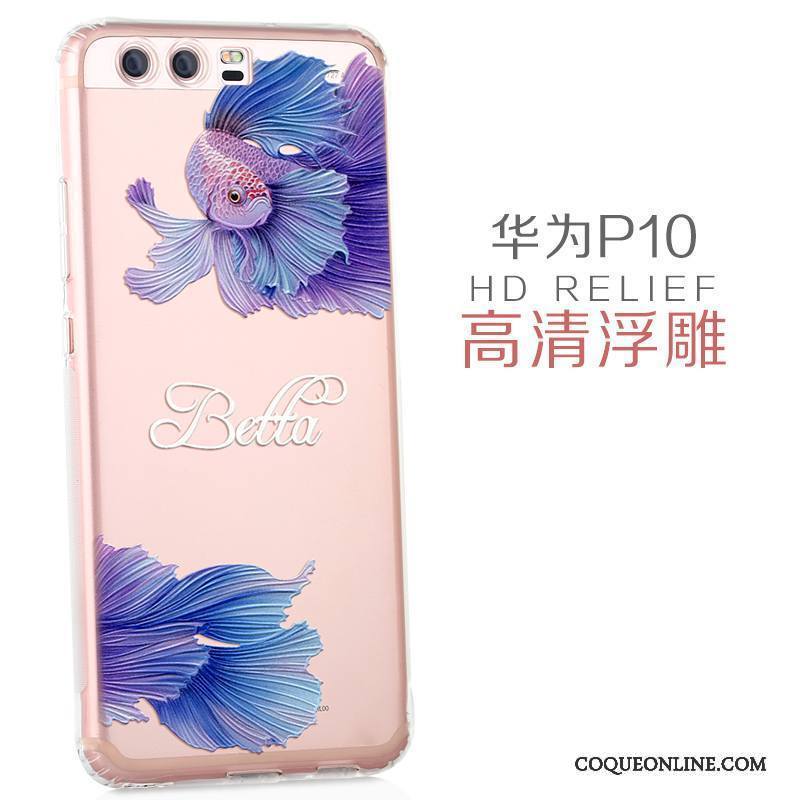 Huawei P10 Coque Transparent Protection Créatif Très Mince Dessin Animé Personnalité Étui