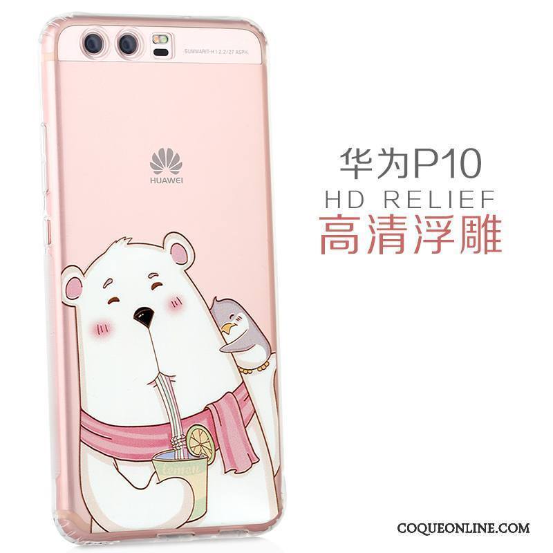 Huawei P10 Coque Transparent Protection Créatif Très Mince Dessin Animé Personnalité Étui