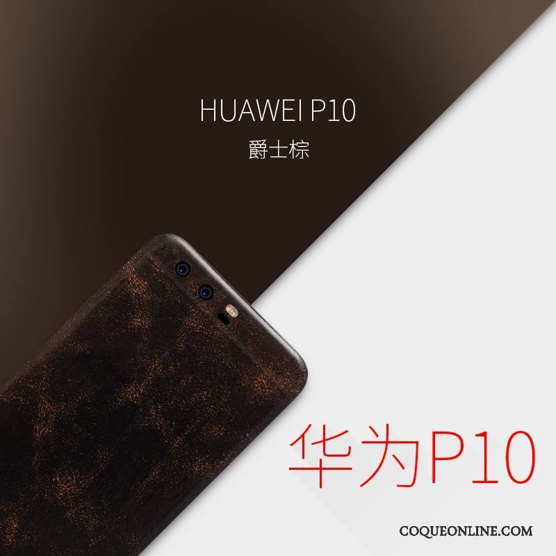 Huawei P10 Rouge Très Mince Coque De Téléphone Étui En Cuir Membrane Protection