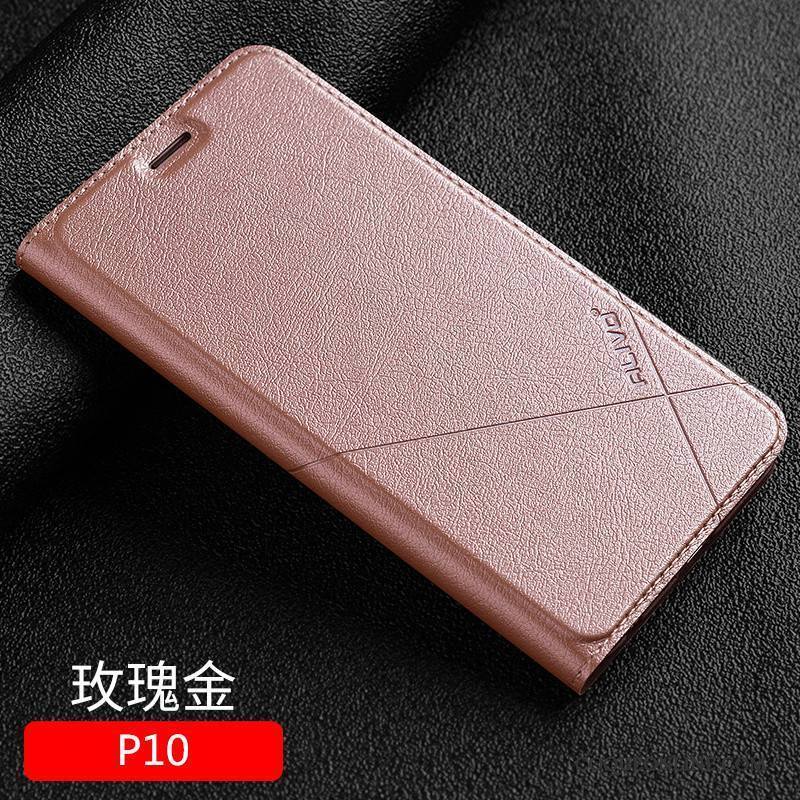 Huawei P10 Étui Étui En Cuir Clamshell Protection Incassable Coque De Téléphone Bleu