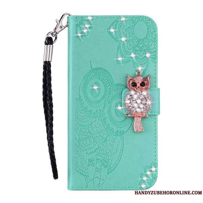 Huawei P30 Pro Coque De Téléphone Ornements Suspendus Incassable Strass Protection Étui En Cuir Chat