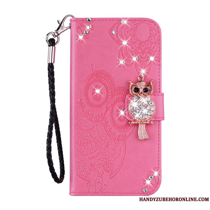 Huawei P30 Pro Coque De Téléphone Ornements Suspendus Incassable Strass Protection Étui En Cuir Chat