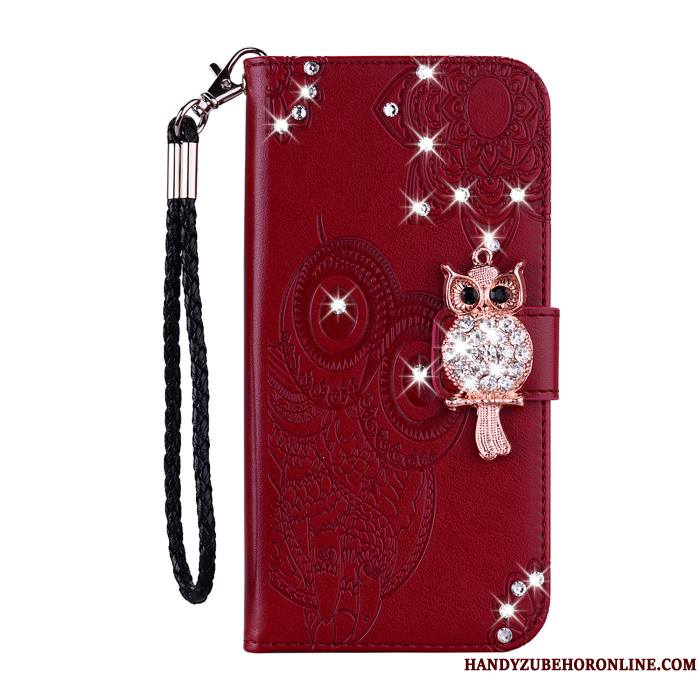 Huawei P30 Pro Coque De Téléphone Ornements Suspendus Incassable Strass Protection Étui En Cuir Chat