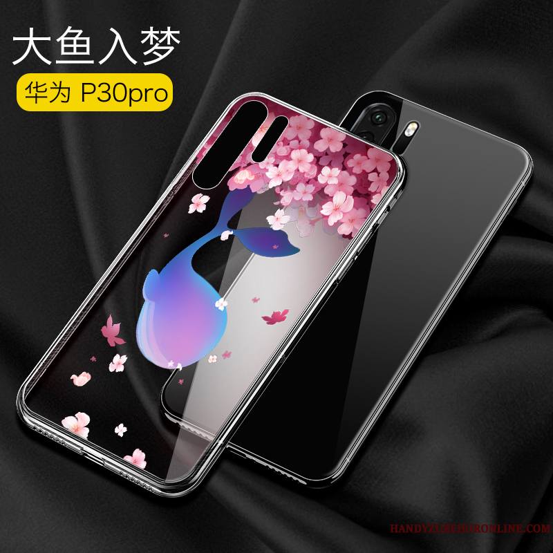 Huawei P30 Pro Luxe Personnalité Très Mince Coque De Téléphone Simple Transparent Nouveau