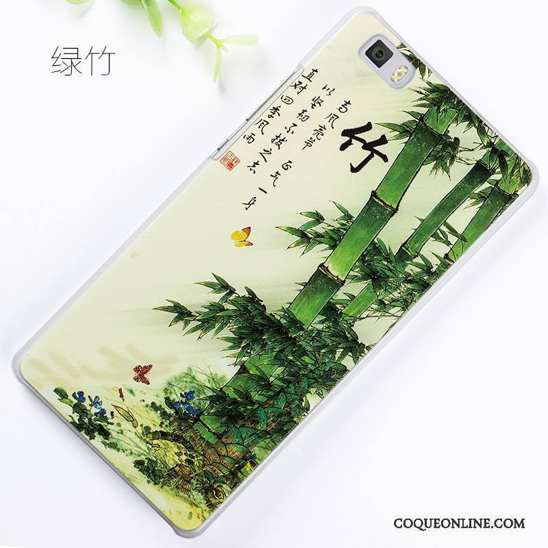 Huawei P8 Lite Peinture Gaufrage Jeunesse Coque De Téléphone Gris Étui Protection