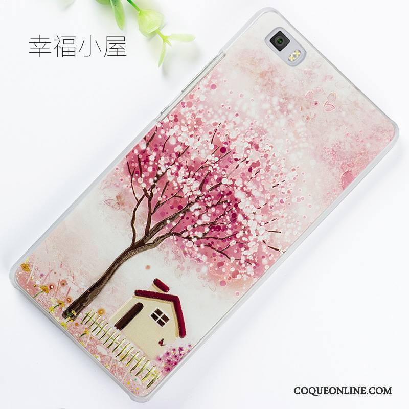 Huawei P8 Lite Peinture Gaufrage Jeunesse Coque De Téléphone Gris Étui Protection