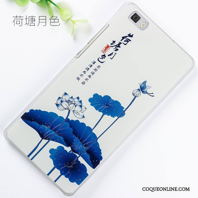 Huawei P8 Lite Peinture Gaufrage Jeunesse Coque De Téléphone Gris Étui Protection