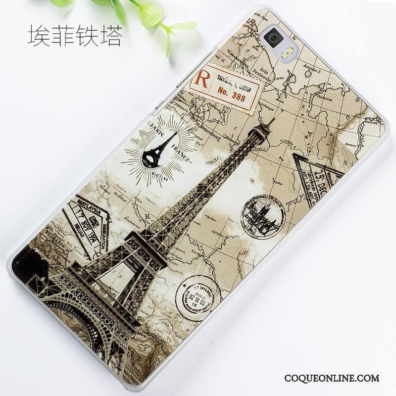 Huawei P8 Lite Peinture Gaufrage Jeunesse Coque De Téléphone Gris Étui Protection