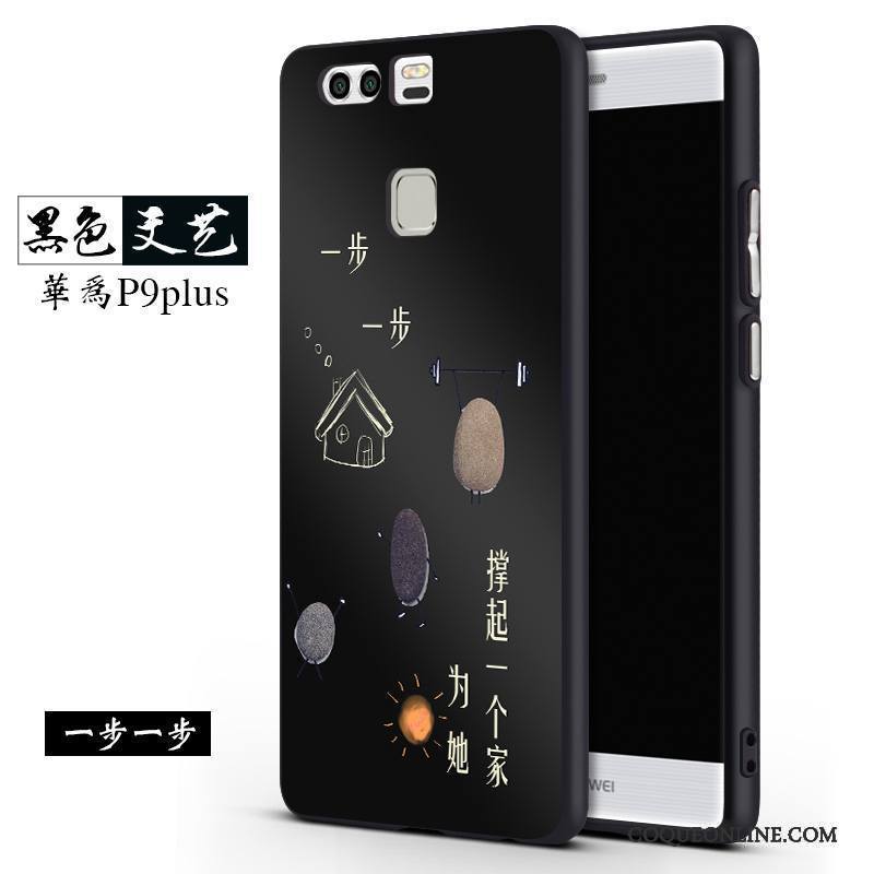 Huawei P9 Plus Coque Incassable Ornements Suspendus Fluide Doux Silicone Créatif Bleu Étui