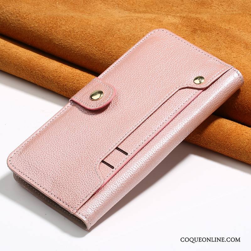 Lg G5 Coque Très Mince Tout Compris Incassable Or Rose Cuir Véritable Protection Personnalisé