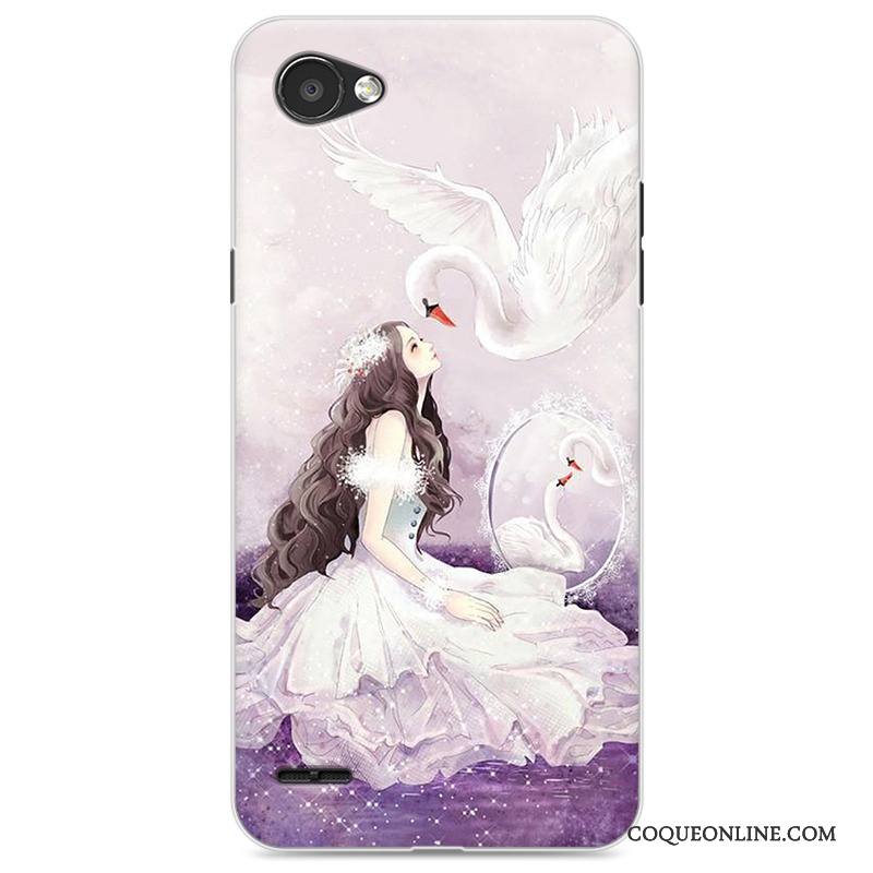 Lg Q6 Coque De Téléphone Tout Compris Protection Incassable Dessin Animé Étui Fluide Doux