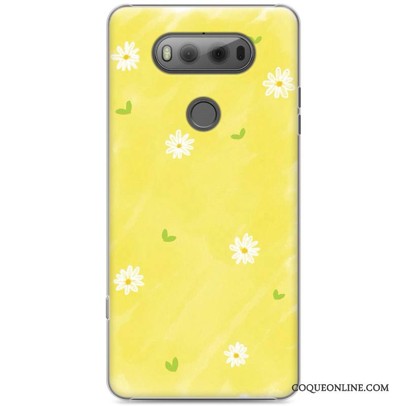 Lg V20 Protection Étui Incassable Jaune Créatif Coque De Téléphone Peinture