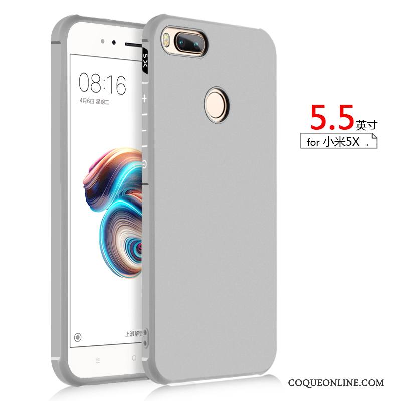 Mi 5x Coque Ballon Incassable Gaufrage Petit Protection Gris Business