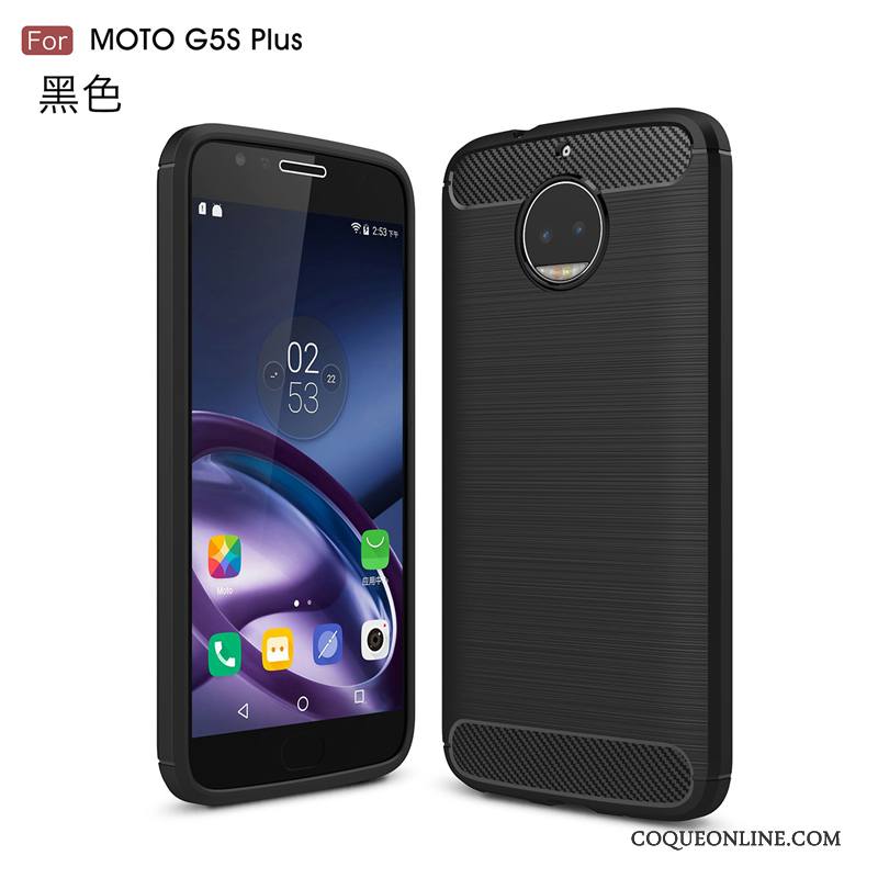 Moto G5 Plus Incassable Coque De Téléphone Soie Rouge Protection