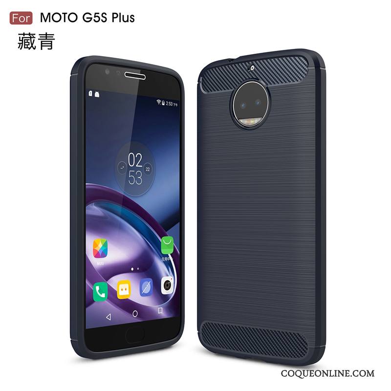 Moto G5 Plus Incassable Coque De Téléphone Soie Rouge Protection