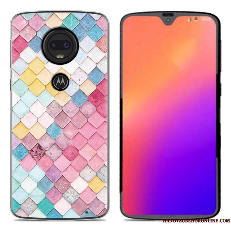 Moto G7 Coque En Silicone De Téléphone Nouveau Dessin Animé Personnalité Créatif Fluide Doux