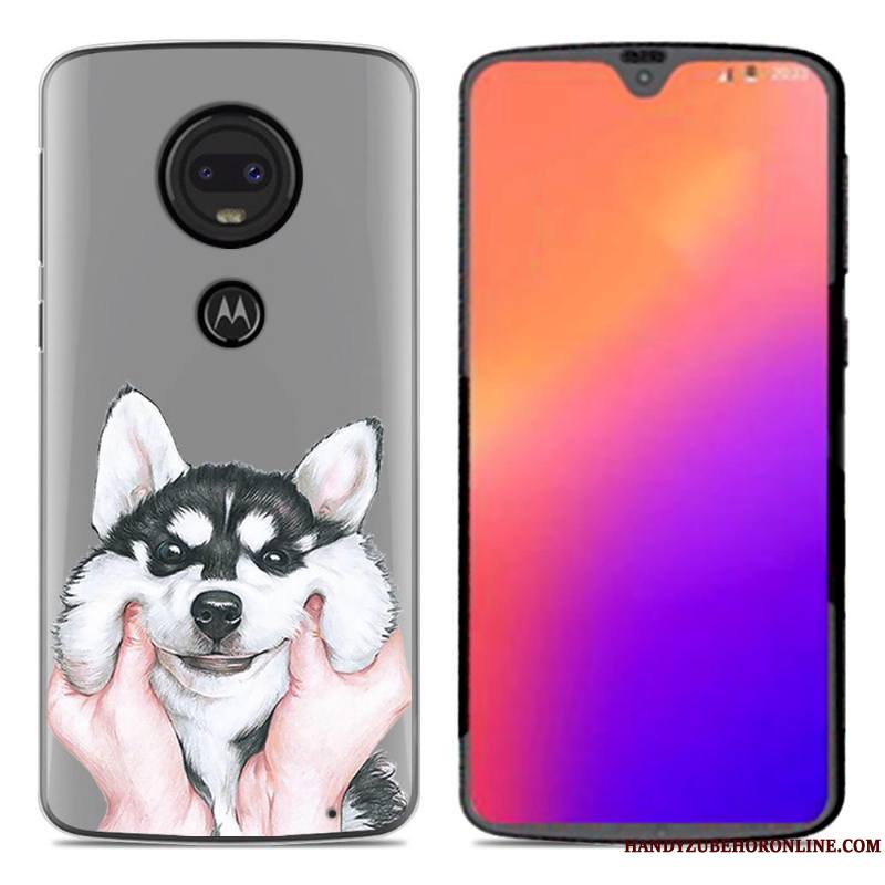 Moto G7 Coque En Silicone De Téléphone Nouveau Dessin Animé Personnalité Créatif Fluide Doux