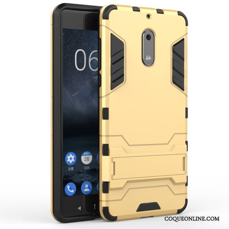 Nokia 6 Coque Difficile Support Étui Créatif Bleu Protection Tendance