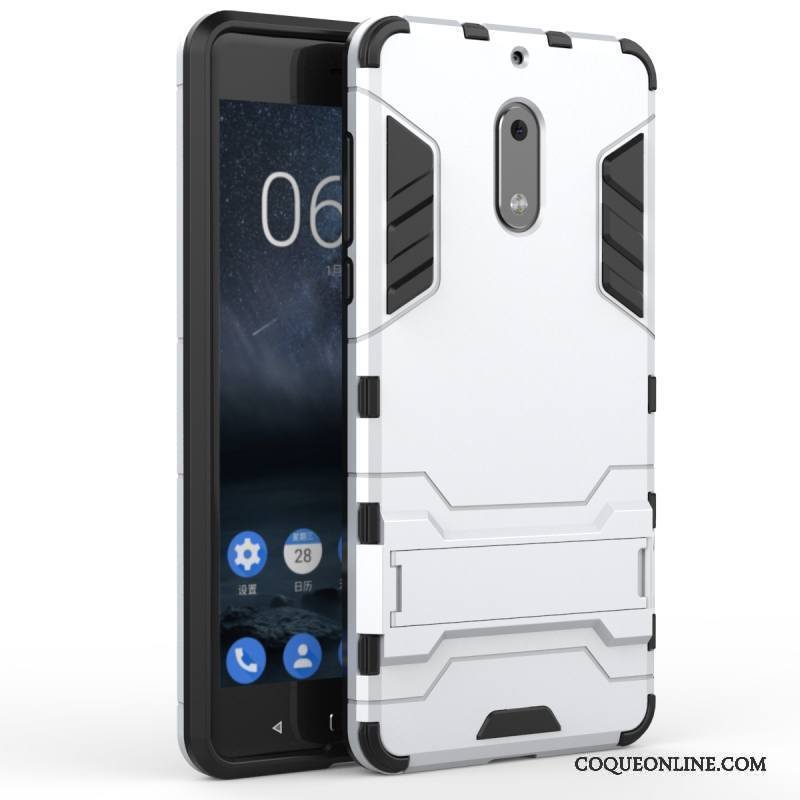 Nokia 6 Coque Difficile Support Étui Créatif Bleu Protection Tendance