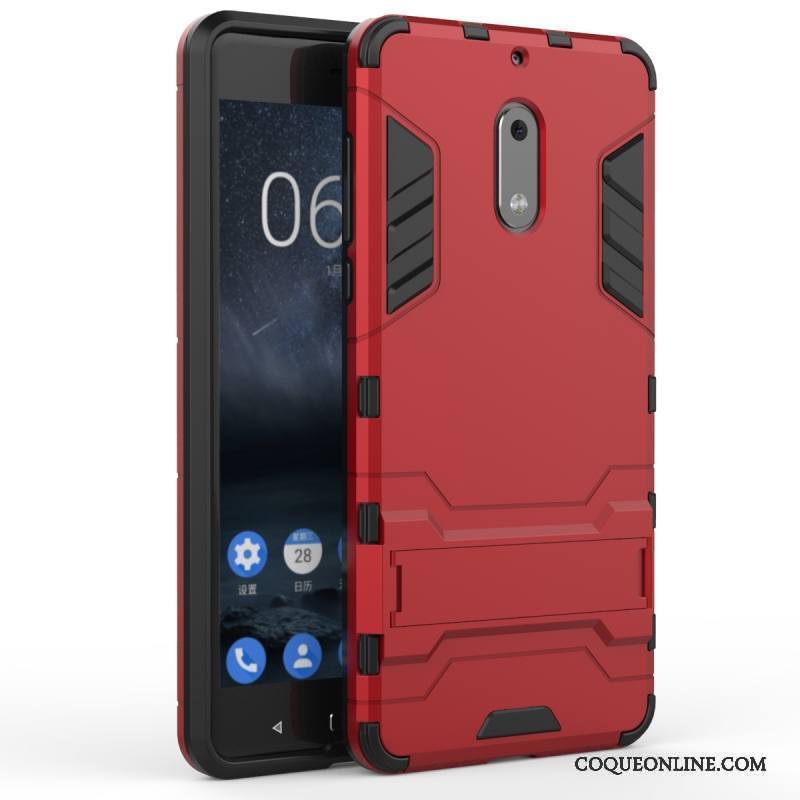 Nokia 6 Coque Difficile Support Étui Créatif Bleu Protection Tendance