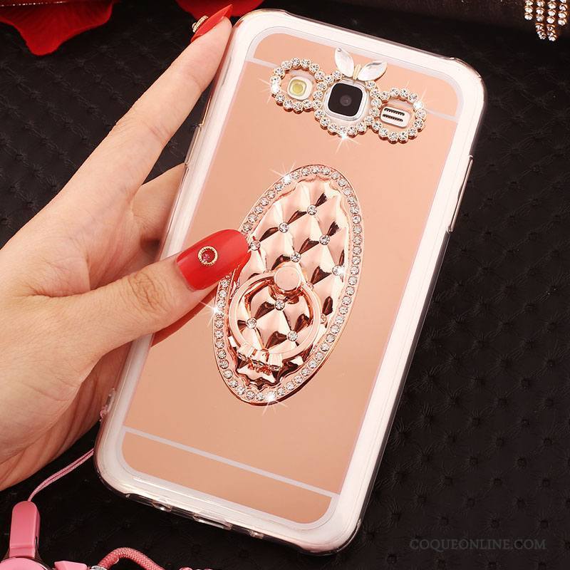 Samsung Galaxy J5 2016 Étoile Étui Fluide Doux Or Rose Coque De Téléphone Anneau Protection