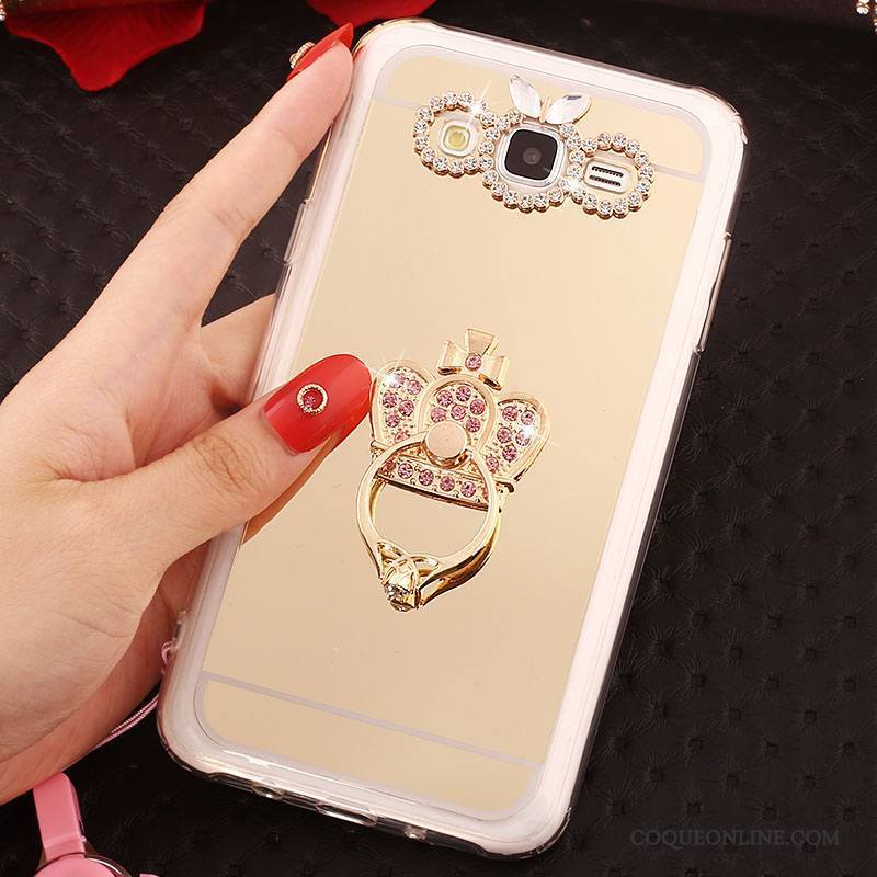 Samsung Galaxy J5 2016 Étoile Étui Fluide Doux Or Rose Coque De Téléphone Anneau Protection