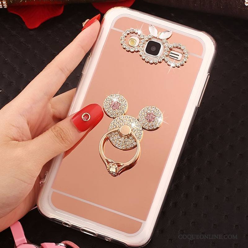 Samsung Galaxy J5 2016 Étoile Étui Fluide Doux Or Rose Coque De Téléphone Anneau Protection