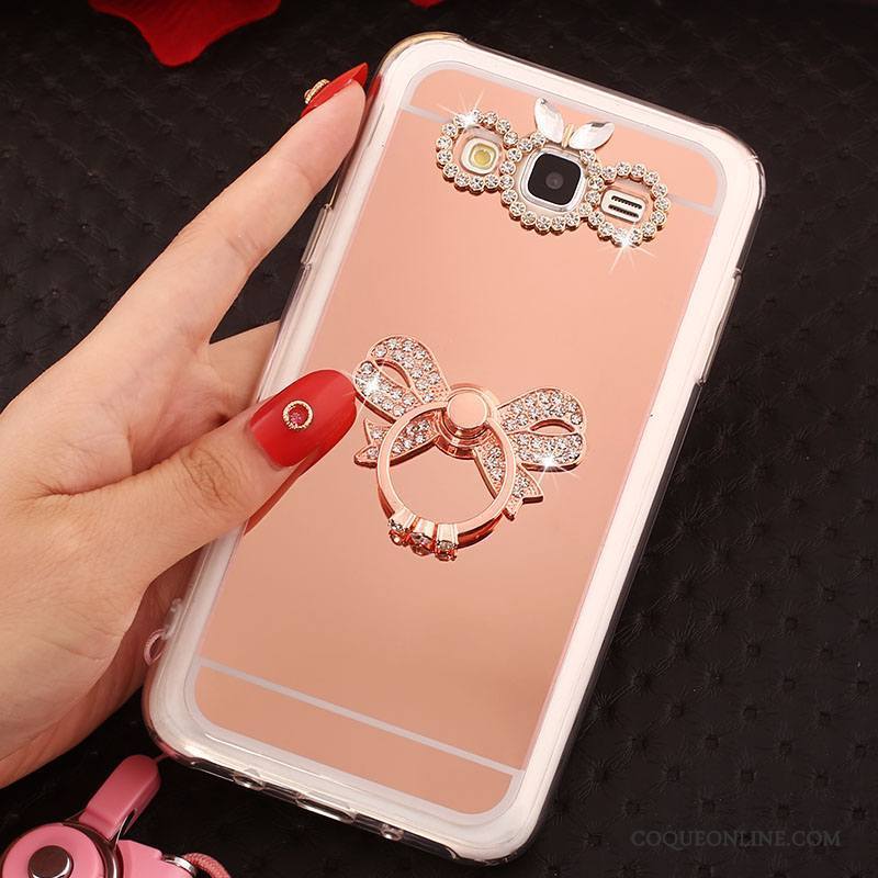 Samsung Galaxy J5 2016 Étoile Étui Fluide Doux Or Rose Coque De Téléphone Anneau Protection