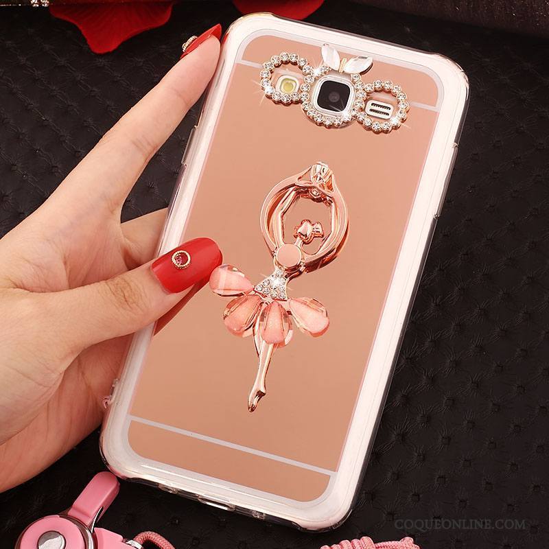 Samsung Galaxy J5 2016 Étoile Étui Fluide Doux Or Rose Coque De Téléphone Anneau Protection