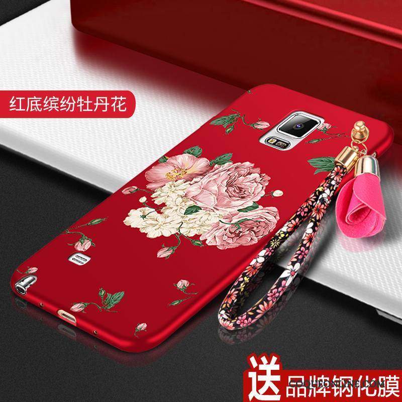 Samsung Galaxy Note 4 Tout Compris Coque De Téléphone Étui Fleurs Incassable Délavé En Daim Nouveau