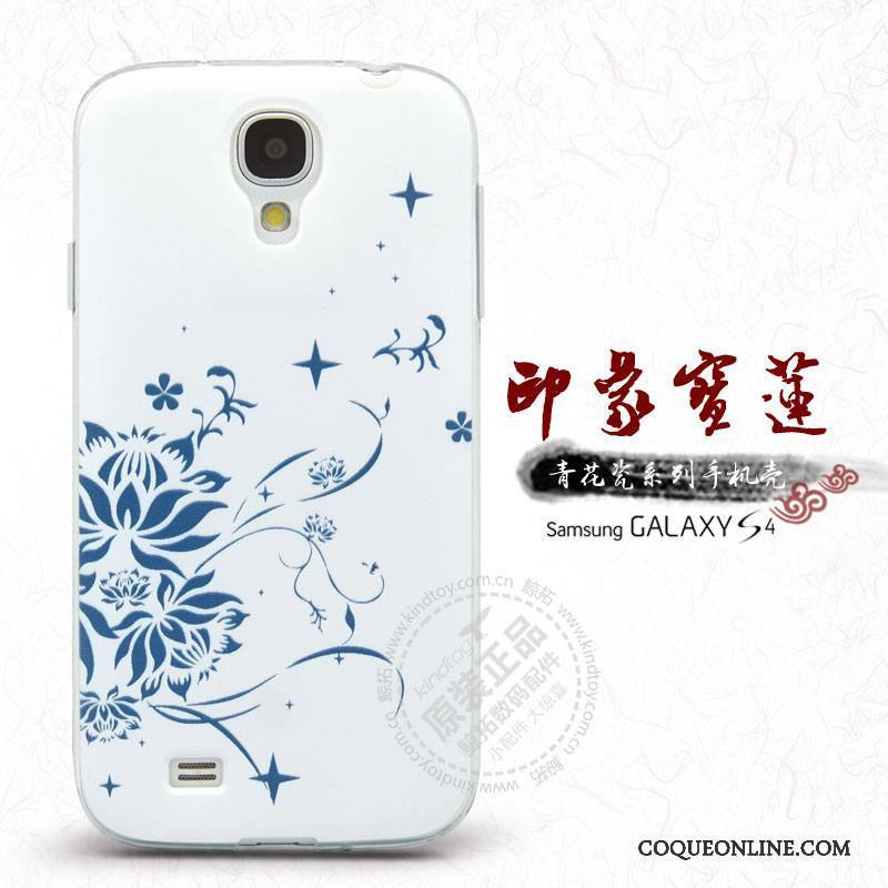 Samsung Galaxy S4 Bleu Nouveau Protection Étoile Fleur Coque De Téléphone Étui