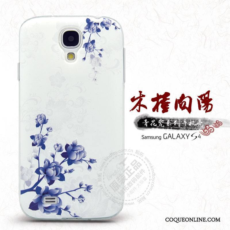 Samsung Galaxy S4 Bleu Nouveau Protection Étoile Fleur Coque De Téléphone Étui