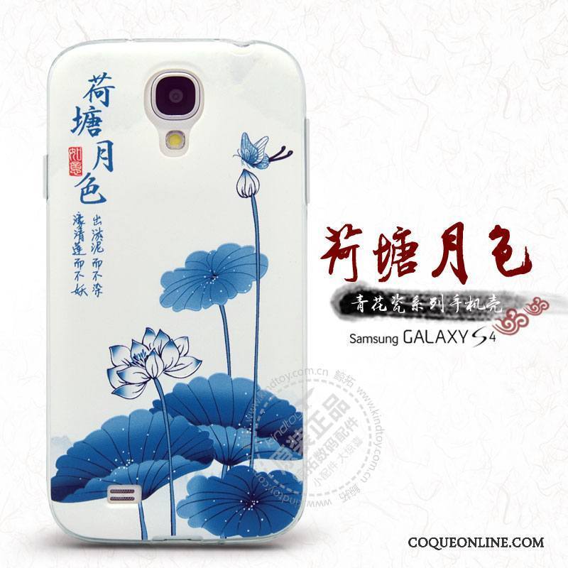 Samsung Galaxy S4 Bleu Nouveau Protection Étoile Fleur Coque De Téléphone Étui