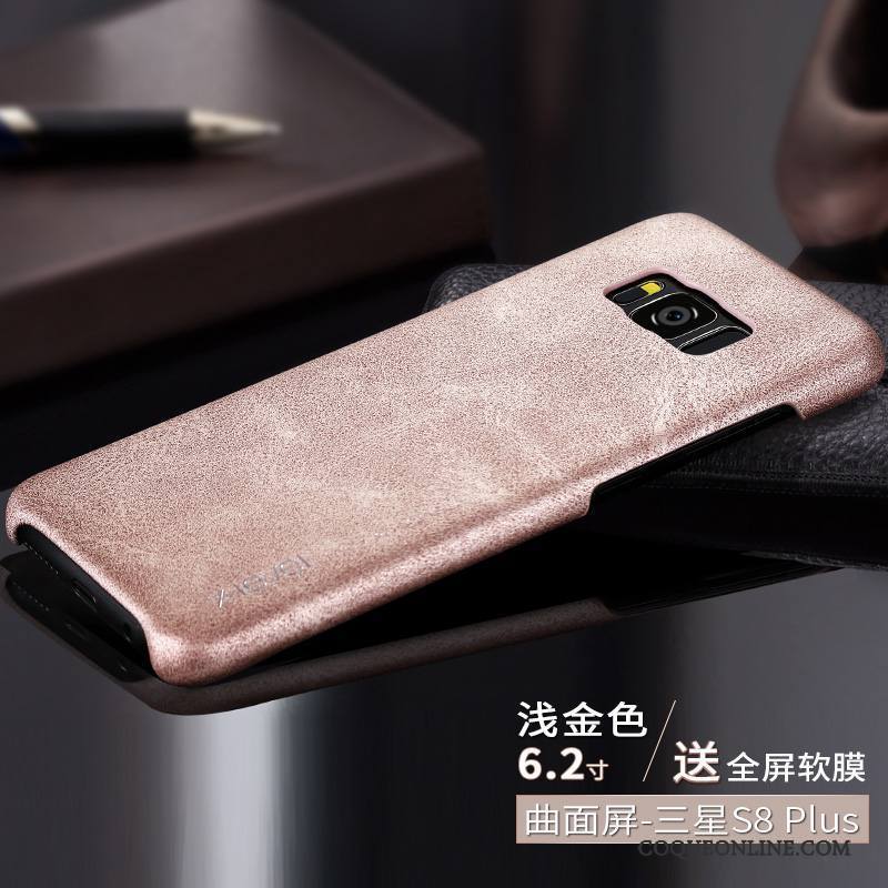 Samsung Galaxy S8+ Incassable Étui En Cuir Noir Nouveau Coque De Téléphone Étoile Très Mince