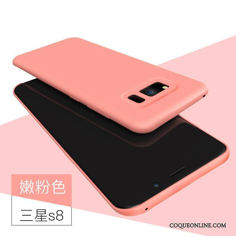 Samsung Galaxy S8 Incassable Étui Violet Étoile Coque Silicone Luxe