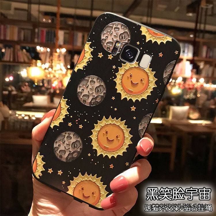 Samsung Galaxy S8+ Étoile Coque De Téléphone Jaune Ornements Suspendus Étui Tendance Dessin Animé