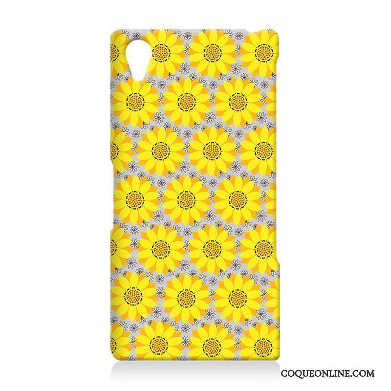 Sony Xperia Z2 Gaufrage Étui Jaune Protection Coque De Téléphone Difficile