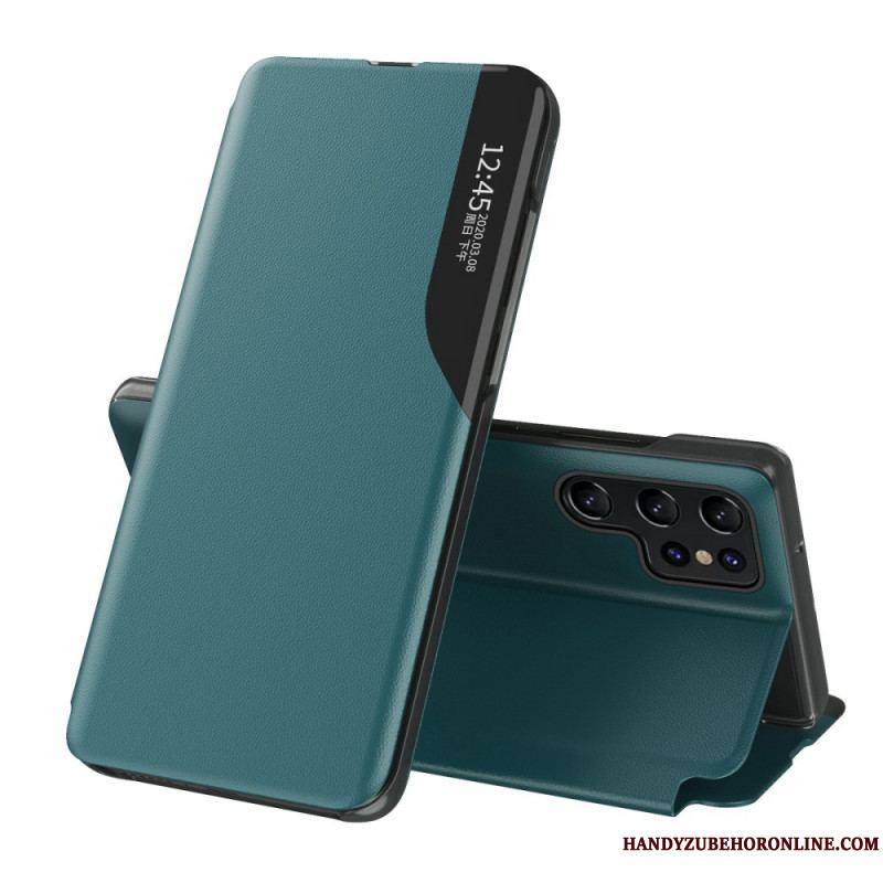 View Cover Samsung Galaxy S22 Ultra 5G Simili Cuir Texturé