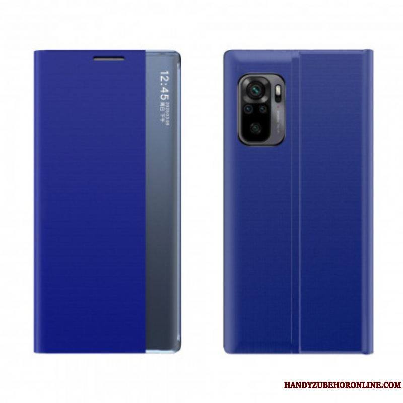 View Cover Xiaomi Redmi Note 10/10S/Poco M5s Simili Cuir Texturé