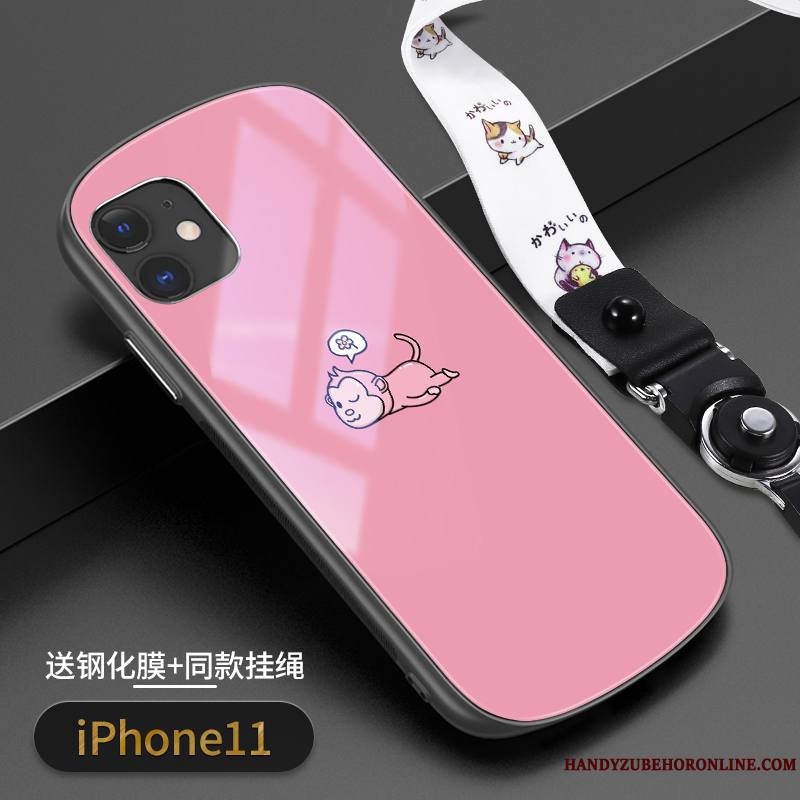 iPhone 11 Noir Tout Compris Arc Net Rouge Coque De Téléphone Verre Incassable