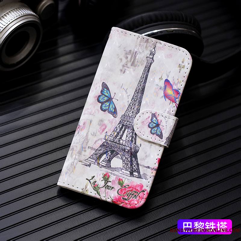 iPhone 11 Étui En Cuir Coque De Téléphone Rose Housse Peinture Tout Compris