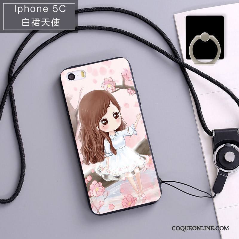 iPhone 5c Ornements Suspendus Incassable Silicone Étui Coque Téléphone Portable Fluide Doux