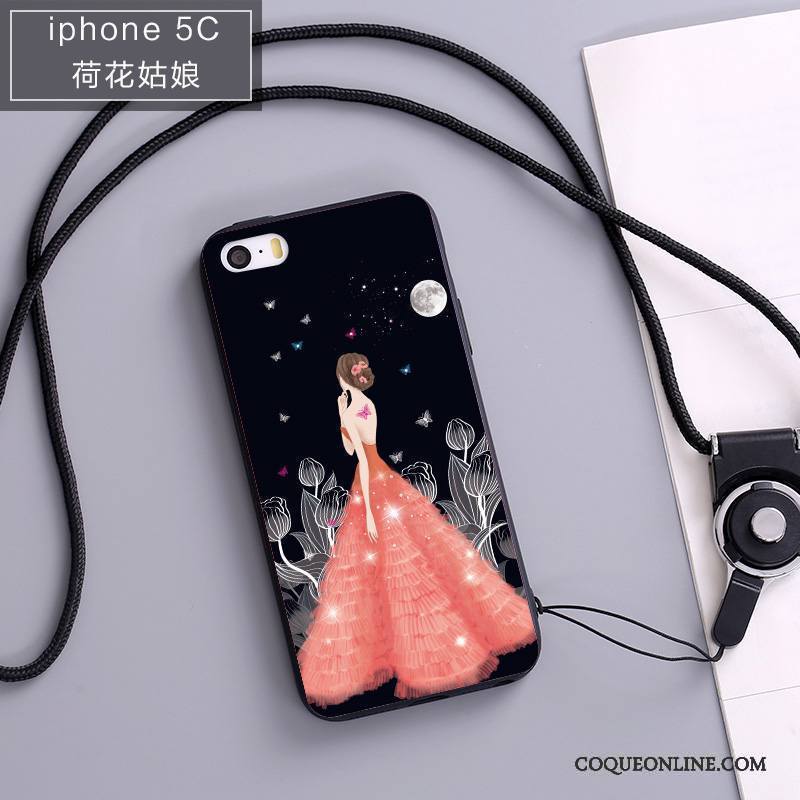 iPhone 5c Ornements Suspendus Incassable Silicone Étui Coque Téléphone Portable Fluide Doux