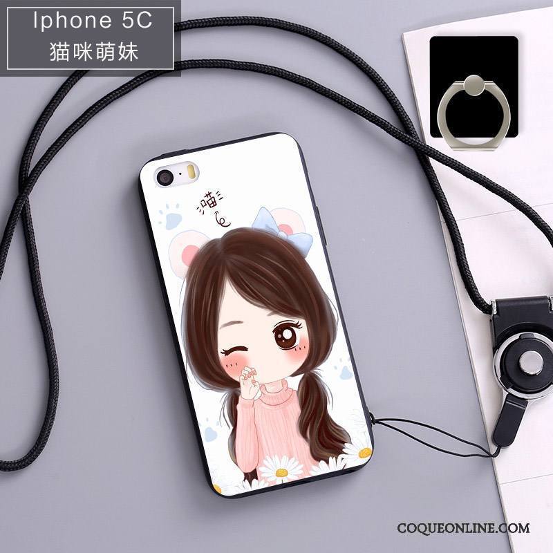 iPhone 5c Ornements Suspendus Incassable Silicone Étui Coque Téléphone Portable Fluide Doux