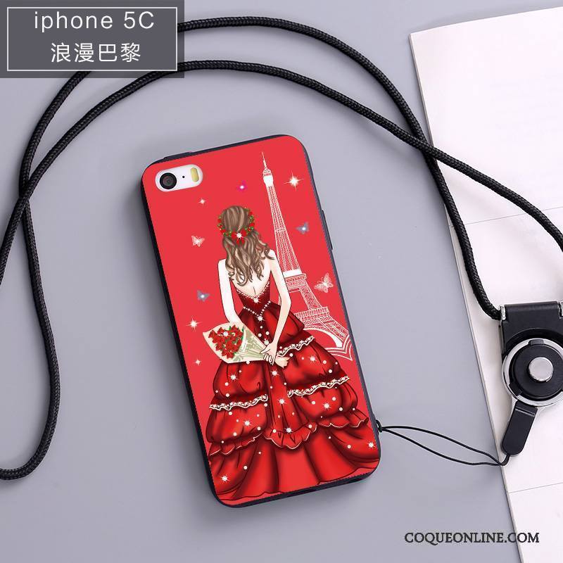 iPhone 5c Ornements Suspendus Incassable Silicone Étui Coque Téléphone Portable Fluide Doux