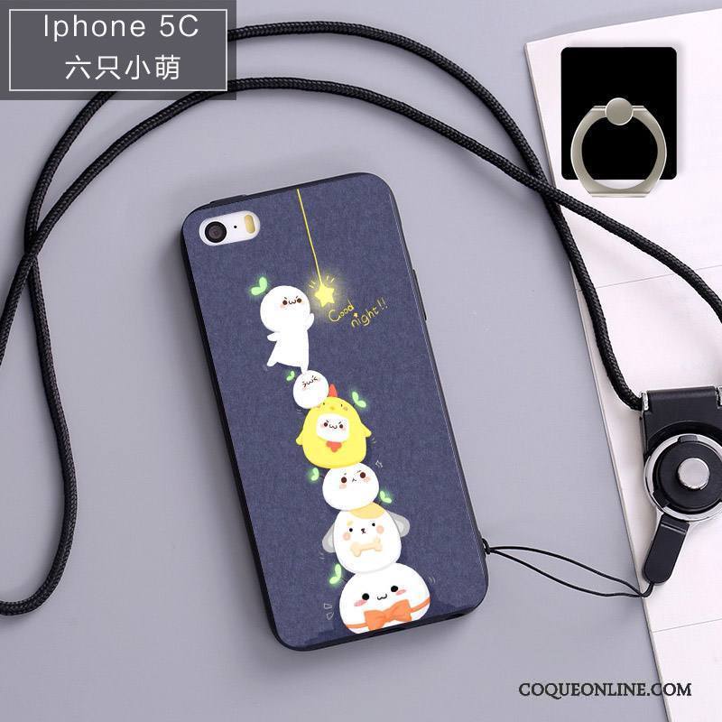 iPhone 5c Ornements Suspendus Incassable Silicone Étui Coque Téléphone Portable Fluide Doux