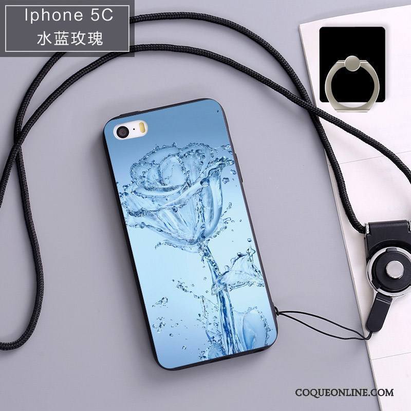 iPhone 5c Ornements Suspendus Incassable Silicone Étui Coque Téléphone Portable Fluide Doux