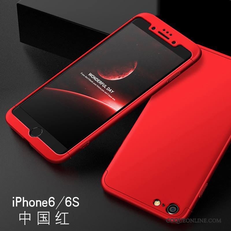 iPhone 6/6s Délavé En Daim Tendance Difficile Rouge Nouveau Incassable Coque De Téléphone